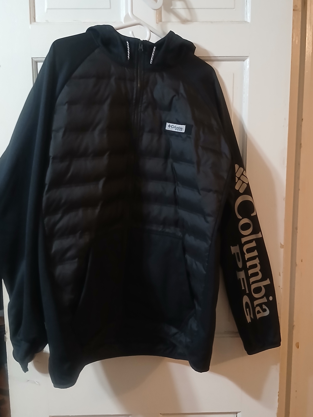 Columbia Black PFG Quilted Hoodie